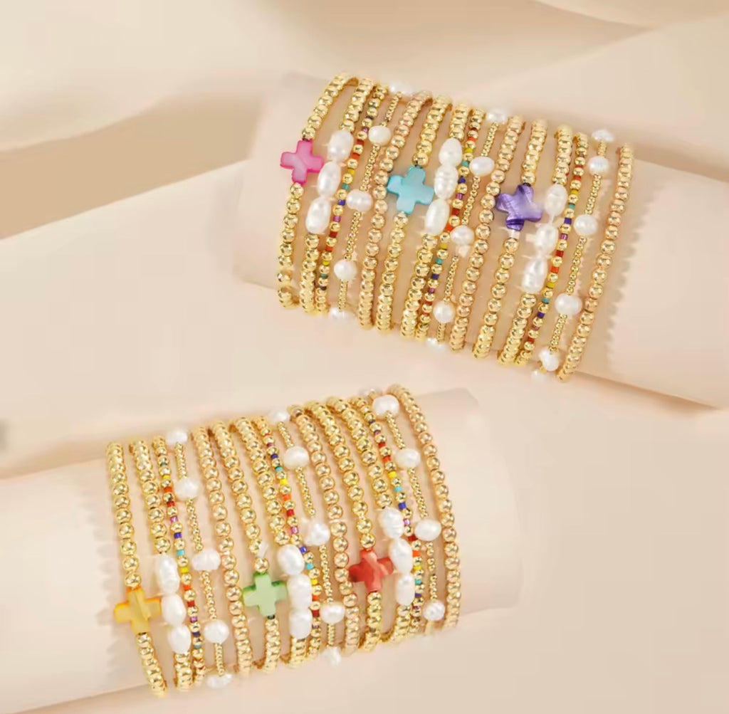 Handmade Beaded Bracelet Set (5 Pieces)
    oswa
    Colorful Handmade Bracelets