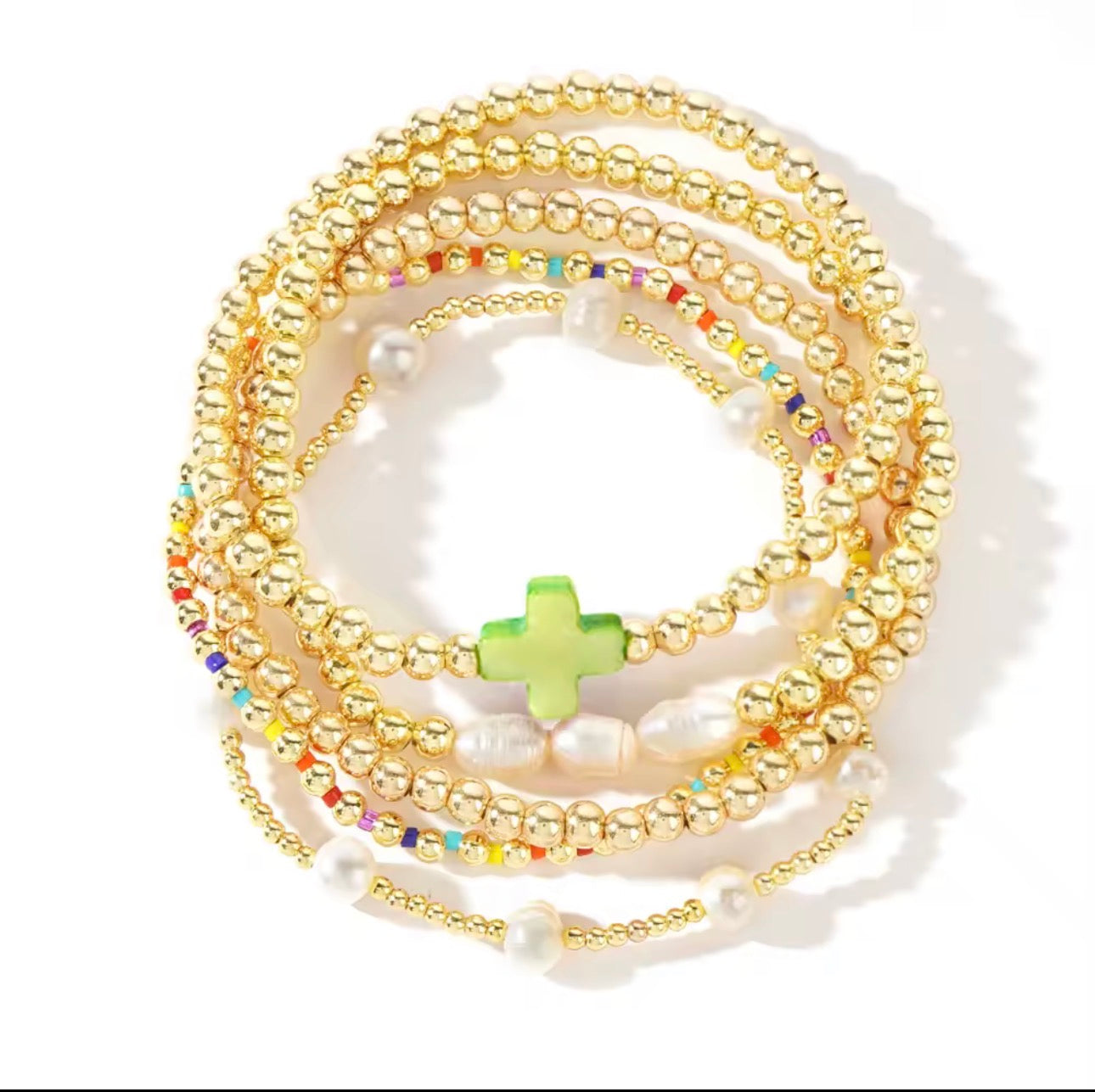 Handmade Beaded Bracelet Set (5 Pieces)
    oswa
    Colorful Handmade Bracelets